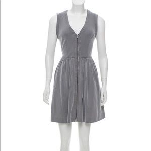 Sandro Paris b/w sleeveless front zip dress
